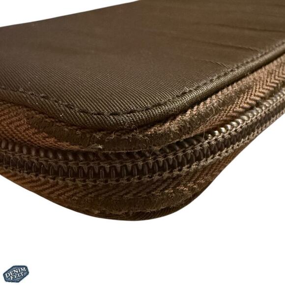 Prada Vintage Brown Nylon Zip-Around Continental Long Wallet - Picture 5 of 16